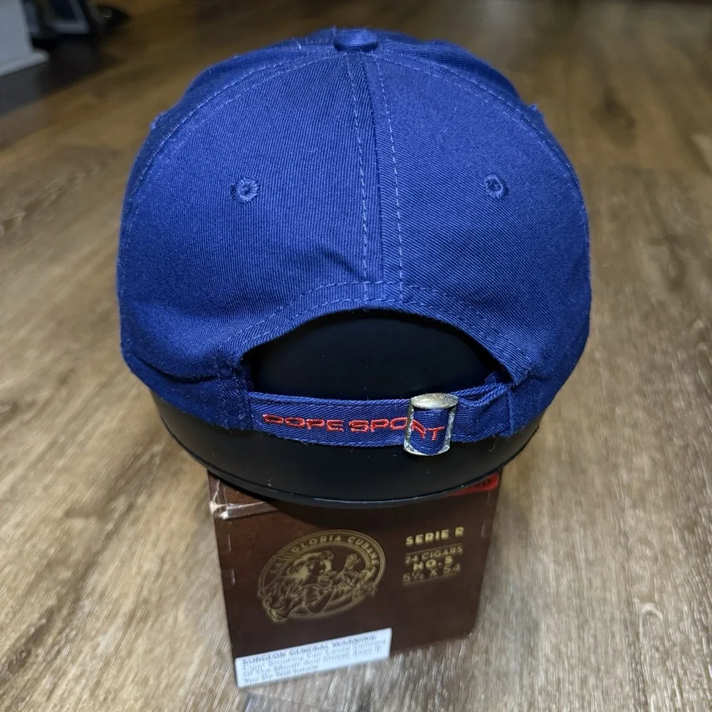 Dope Sport Hat Navy Blue White Red Yacht Sail‎ UK London Look Dad Cap